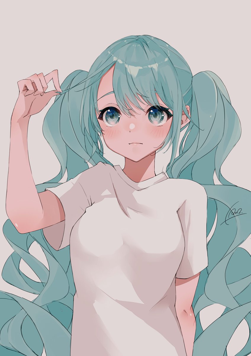 初音ミク「まえがみ のびた#初音ミク#イラスト 」|七海 杏🍌依頼停止中のイラスト