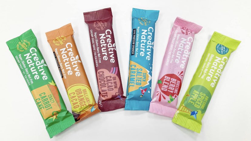 Nutfreemarket's tweet photo. We have a super deal for you this morning! 

ALL Creative Nature Bars are reduced today to only 65p a bar! These retail up to £1.90 a bar in some shops and supermarkets, so this is a huge saving.  

#nutfreesnacks #SupportSmallBusiness #nutfreeshop #freefrom https://t.co/MoasOB5qrW