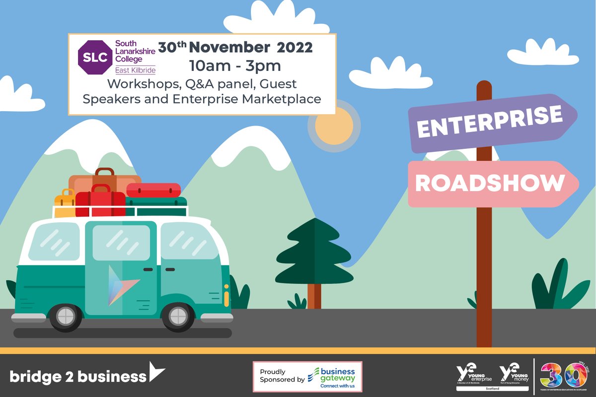 SLCek's tweet photo. Bridge to Business Event, Wednesday 30 November
Join us tomorrow at @SLCek between 10 am + 1 pm for the Bridge to Business Marketplace,
Chat to exhibitors:
✅Business Gateway
✅Elevator
✅Princes Trust
✅DYW
✅Firstport
✅Bridge to Business
#SLCsupport https://t.co/9R6QXzjEAf