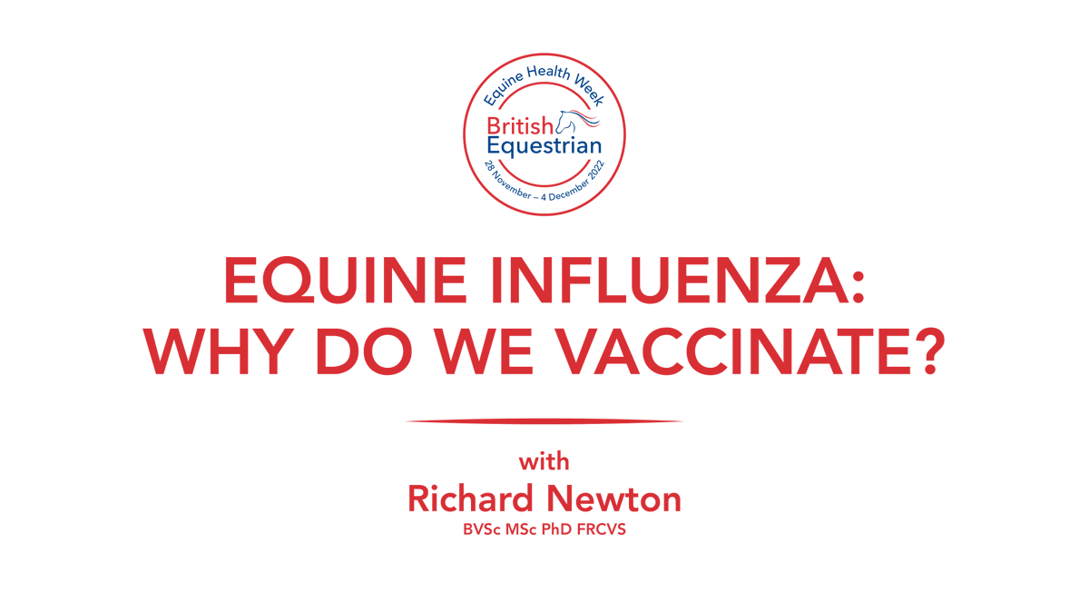 Did you catch last night's talk with <a href="/EIDS_Cambridge/">Equine Infectious Disease Surveillance</a>'s Richard Newton on the importance of vaccinating for equine influenza?

If you missed it, you can catch it on our YouTube channel 👉 youtu.be/7-namB2sqbg

#EquineHealthWeek22