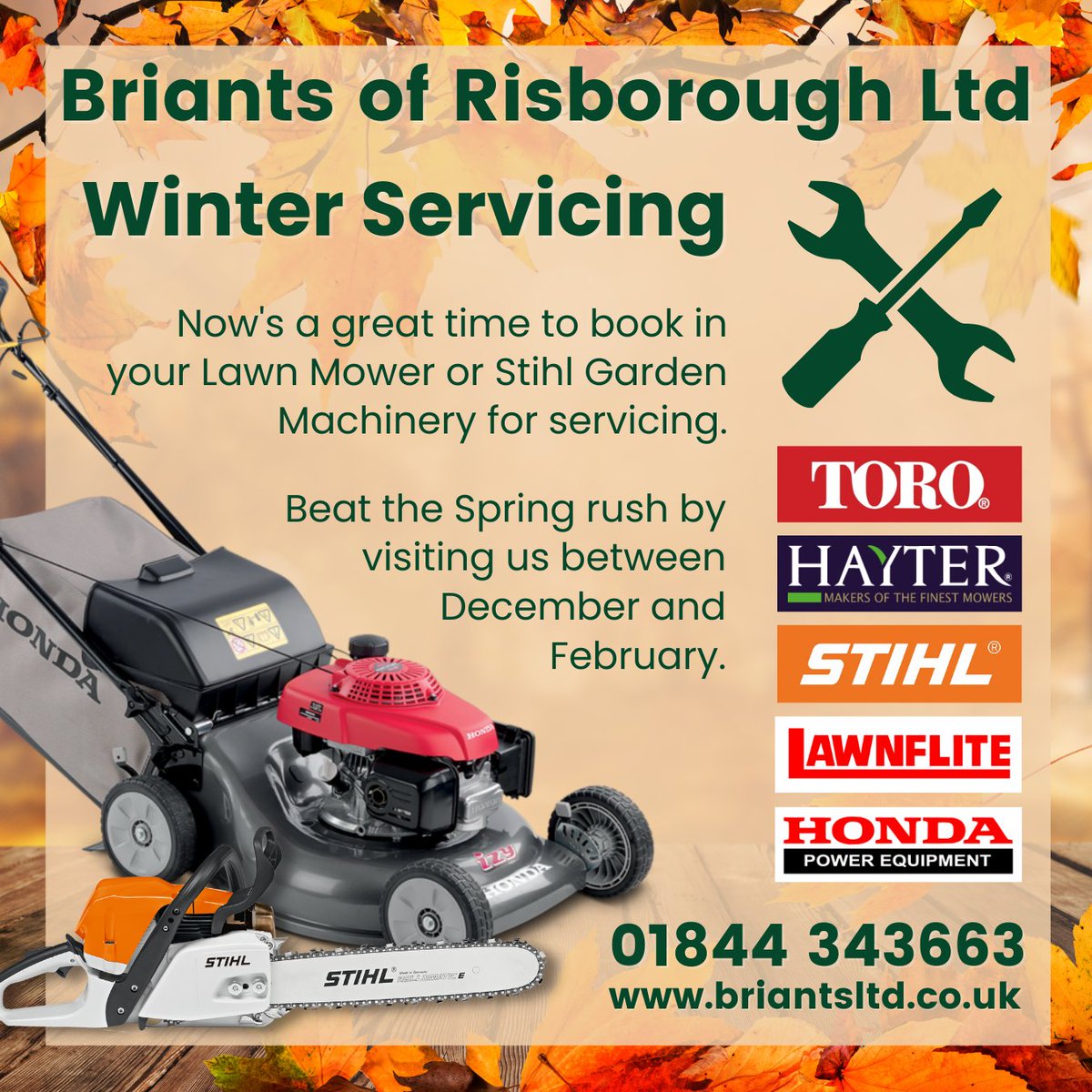 Now's a great time to book in your Walk Behind Lawn Mower and Stihl Garden Machinery for servicing.

Authorised dealer for @STIHL_GB, <a href="/HayterMowers/">Hayter Mowers 🇬🇧</a>, <a href="/HondaUKPower/">Honda UK Power</a>, Lawnflite and Toro. 

Petrol, Cordless, Electric and Robotic models welcomed.