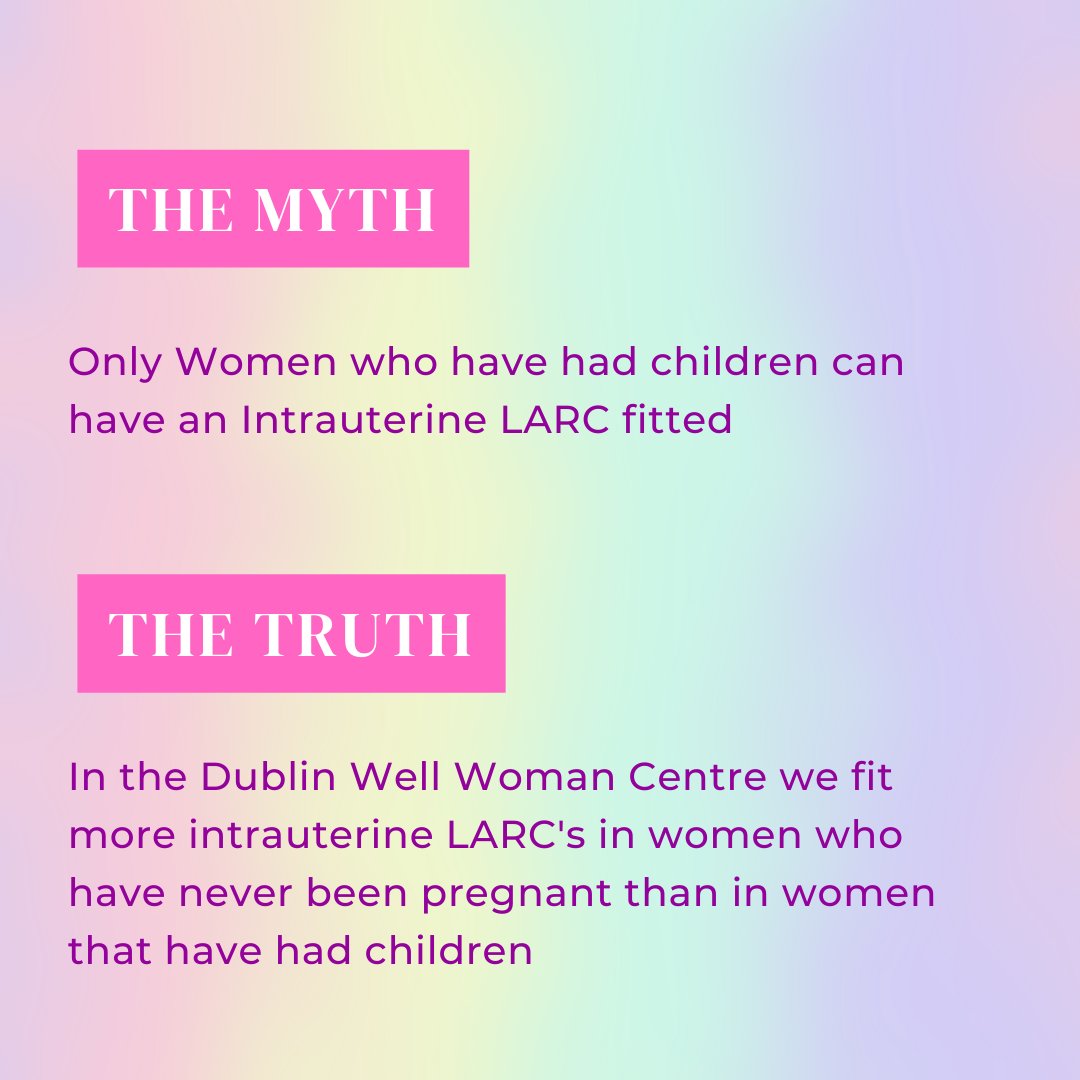 dublinwellwoman's tweet photo. We're going to debunk some common myths and discuss some facts about Long Acting Reversible Contraception (LARC)
Let us know what you'd like us to debunk next!
#larc #iud #coppercoil #kyleena #mirenacoil #jaydess https://t.co/euUp6RJ8T7