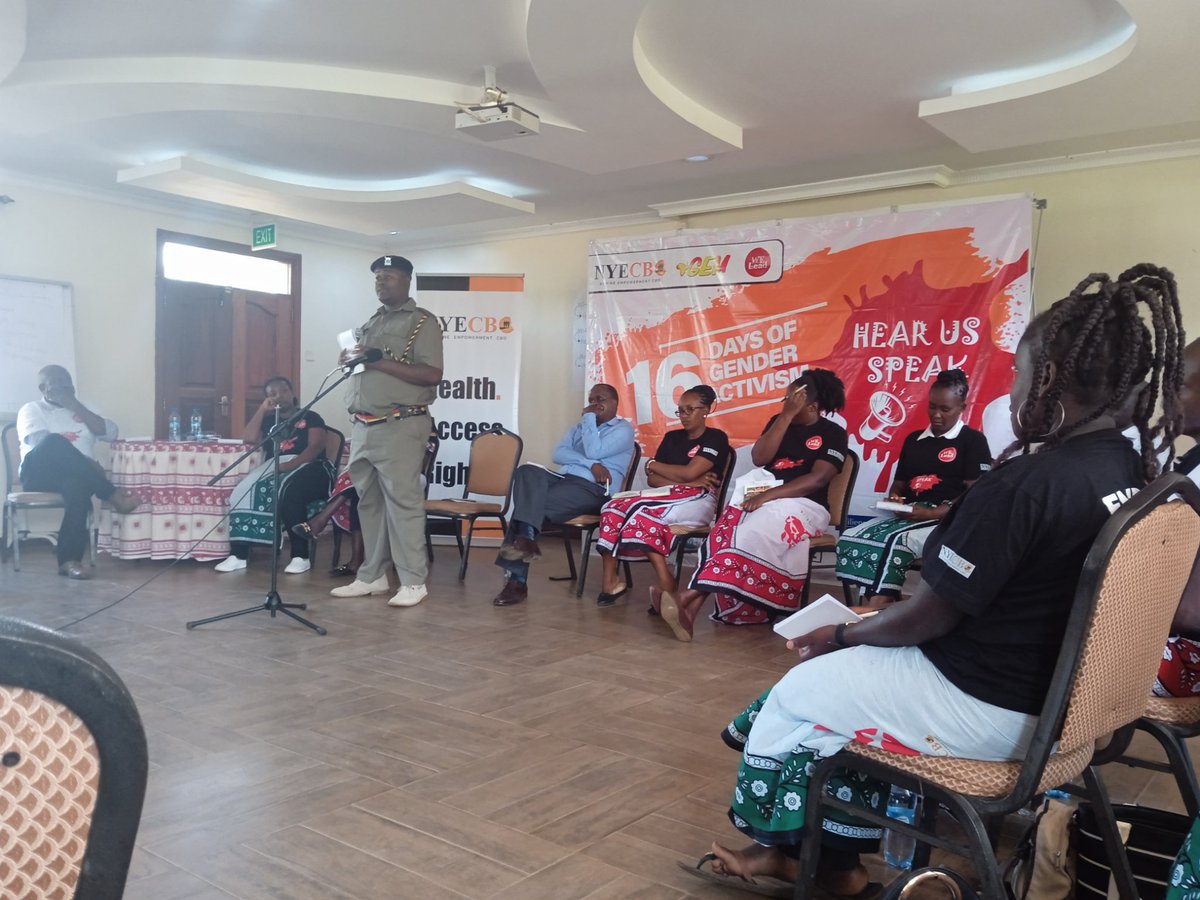nyecbo's tweet photo. Duty bearers right in our midst,it is important as a community to know the right channel when reporting gender based violence.
#rightsbyher
#ourgirlsmatter
#16DaysOfActivismAgainstGBV https://t.co/G8yoKMkTso