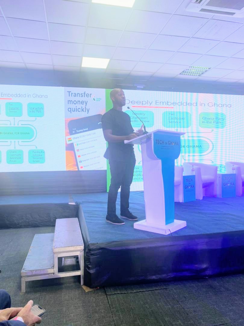 Mawutor Abraham (@darrylmabraham) on Twitter photo Speaking at #techingh10 I called on all stakeholders including Bank of Ghana to partner with <a href="/TaptapSend/">Taptap Send</a> to move more capital into Ghana. Speaking at #techingh10 I called on all stakeholders including Bank of Ghana to partner with <a href="/TaptapSend/">Taptap Send</a> to move more capital into Ghana.