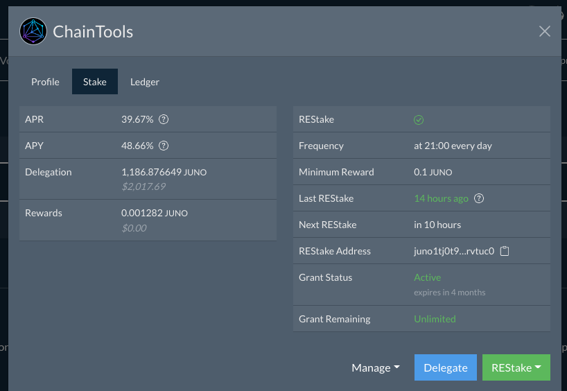 ChaintoolsT's tweet photo. Just a reminder we are live with @eco_stake #RESTAKE app on multiple chains.. You can stake through the bear, rest assure when we return to better days know that you have been compounding all the way whilst getting on with your day to day life. #POS #COSMOS #ECOSTAKE #RESTAKE https://t.co/B13cpjTQ2c