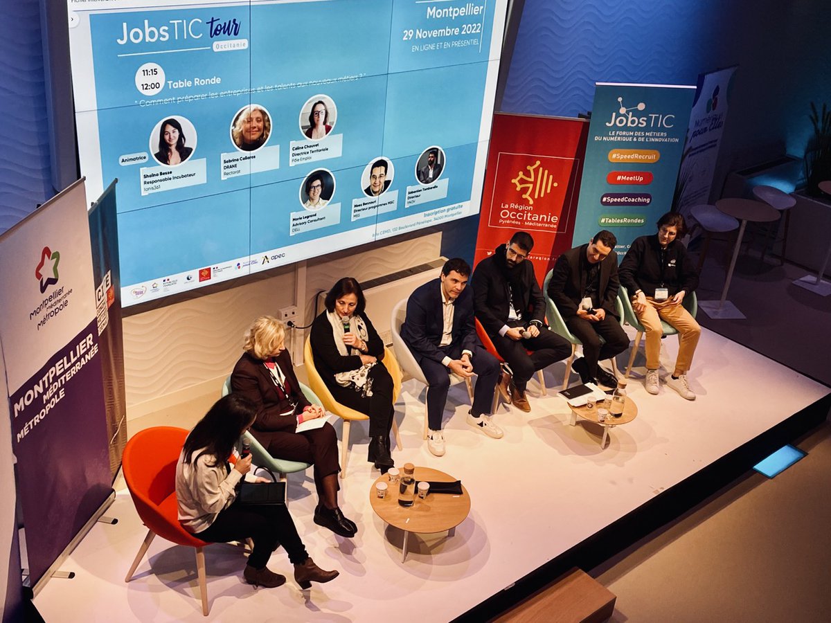 La_Melee's tweet photo. [JOBSTIC TOUR 2022 - MONTPELLIER - CLÔTURE]
Le JobsTIC TOUR 2022, c’est le forum du #recrutement et de la #formation dans le secteur des #technologies #numériques en #Occitanie.
@pole_emploi @Occitanie @ApecOccitanie @Montpellier3m @LaFrenchTech @La_Melee_Mtp https://t.co/wuZR8l2EZC