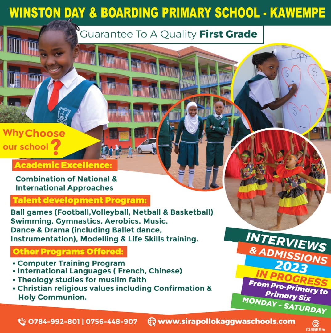 SakSchools's tweet photo. #2023INTAKE ONGOING! Enroll your child today at @WKawempe #WinstonDayAndBoardingPrimarySchool-#Kawempe and #SirApolloKaggwaPrimarySchool-#KITINTALE.
We have slated #2023IntakeInterview Days for classes Kindergarten to P.6 every day at 8:00a.m. to 4:00p.m.@SirApollo_CPS @WKawempe https://t.co/aeMKoO6O9Y