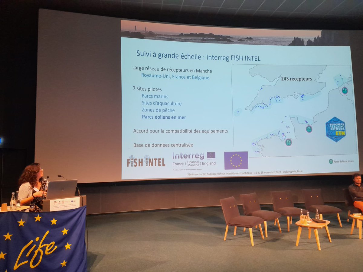 LydieCouturier's tweet photo. Been presenting the @Channel_Manche @fish_intel and #FISHOWF projects at the seminar on Rocky Habitats Monitoring #Marha organised by #PatriNat @OFBiodiversite to show how acoutic telemetry improve understanding on the role these habitats plays for fish
@FrceEnergiesMar https://t.co/3P9e6Ey6NG