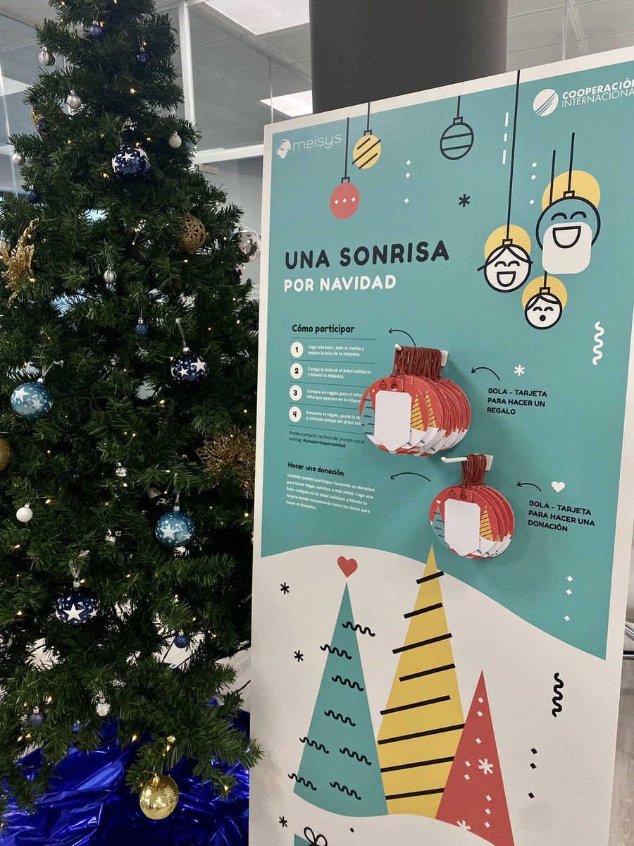 Empieza la Campaña “Una Sonrisa por Navidad” en <a href="/MeisysIM/">Meisys</a> 🎄🎁

Deseando ver el árbol lleno de regalos para que todos los niños puedan tener una Navidad especial ✨

#UnaSonrisaPorNavidad <a href="/cooperacion/">Cooperación Internacional - IYC</a>