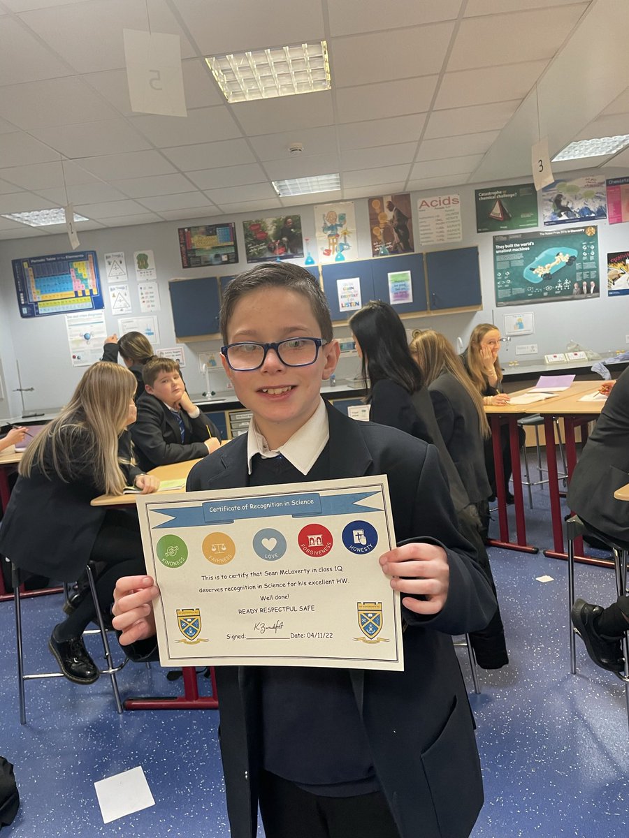 Well done to my lovely a S1 who received a Science certificate for excellent effort in homework 📚 #S1superstars <a href="/StAndrewsRCSec/">St Andrew's Secondary School</a> <a href="/StAndrewscience/">St Andrews Science Dept</a> <a href="/amygoo27/">Annemarie McGougan</a> @kazzabio101 #scienceheroes