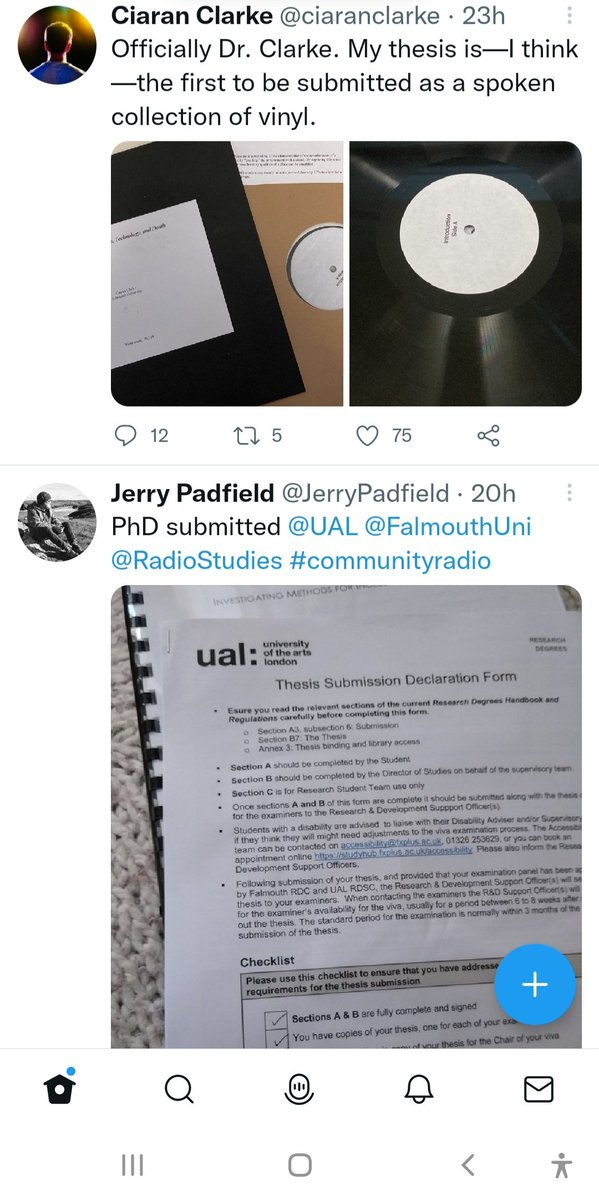 andycoote's tweet photo. Two friends, two PhDs in juxtaposition on Twitter today. Congratulations on the culmination of years of hard work @ciaranclarke and @JerryPadfield #superstars https://t.co/ocBOzZl3Qb