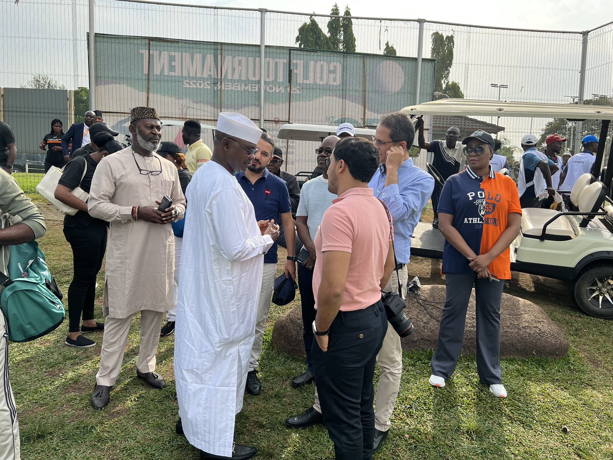 SenKaura's tweet photo. This morning, In commemoration of the 30th Anniversary of the Free Zones Scheme in Nigeria, I kicked-off the Golf Tournament at the IBB Golf Course, Abuja, organized as part of the opening events of the Anniversary. https://t.co/XOUqliFBg3