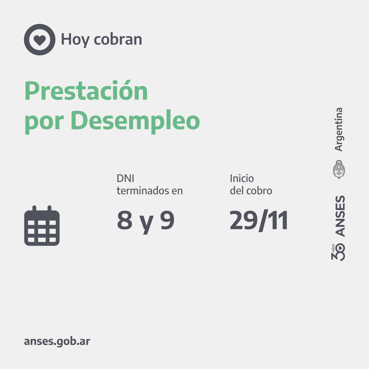 🗓️ Calendarios de pago del 29 de noviembre