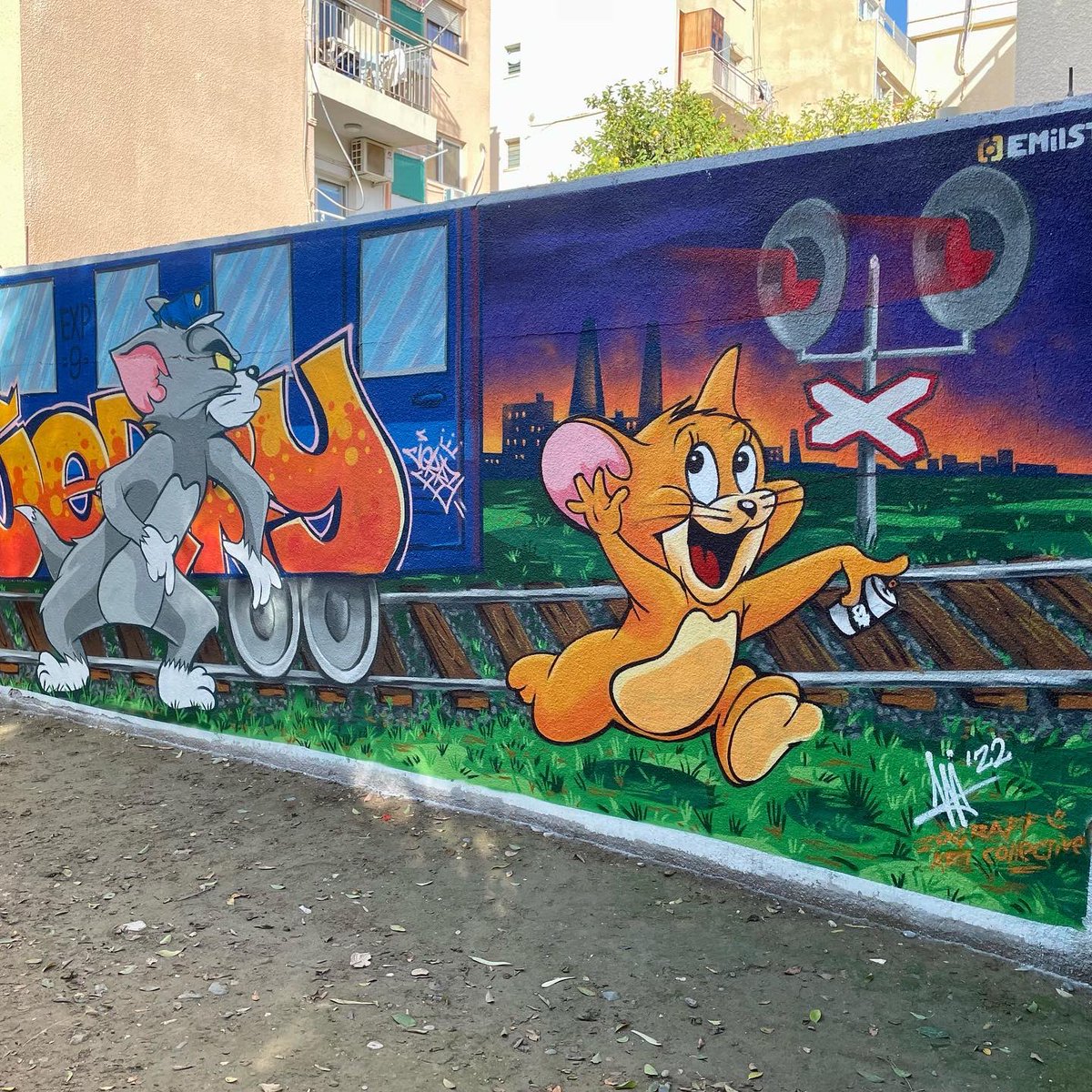 elmio163's tweet photo. 24.11.22 Work on the painting of the playground near Debenhams olympia. 

#elmio163 #graffiticyprus #graffiti #graffity #graffart #graffitiporn #graffitiartist #streetart #portrait #tomandjerry #metrogoldwynmayer https://t.co/EfiAnYSivp