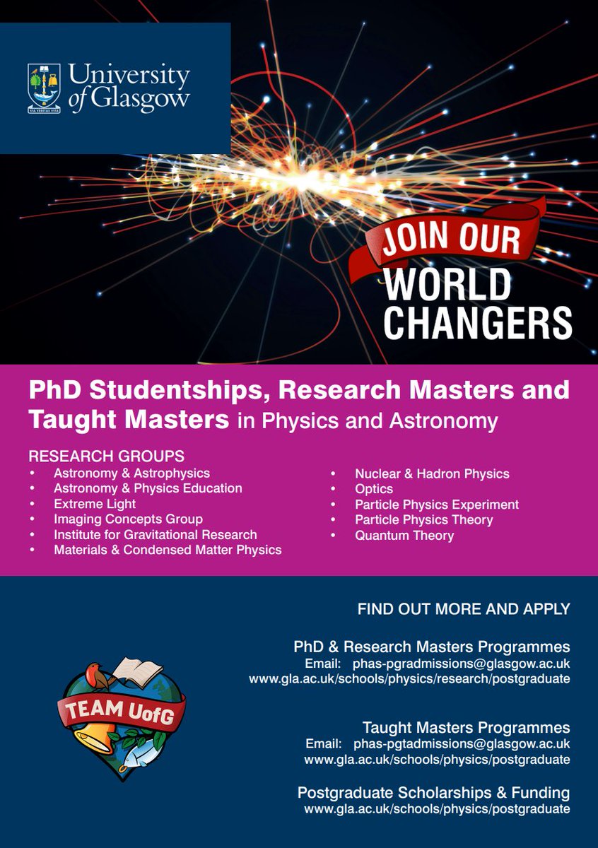 School of Physics & Astronomy, Uni. of Glasgow tweet media