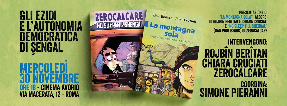 Per chi sta a roma domani alle 18 al pigneto c'è questa chiacchierata intorno ai libri nostri ma pure con un occhio a quello che sta succedendo in Rojava, tra bombardamenti e minacce di invasione.