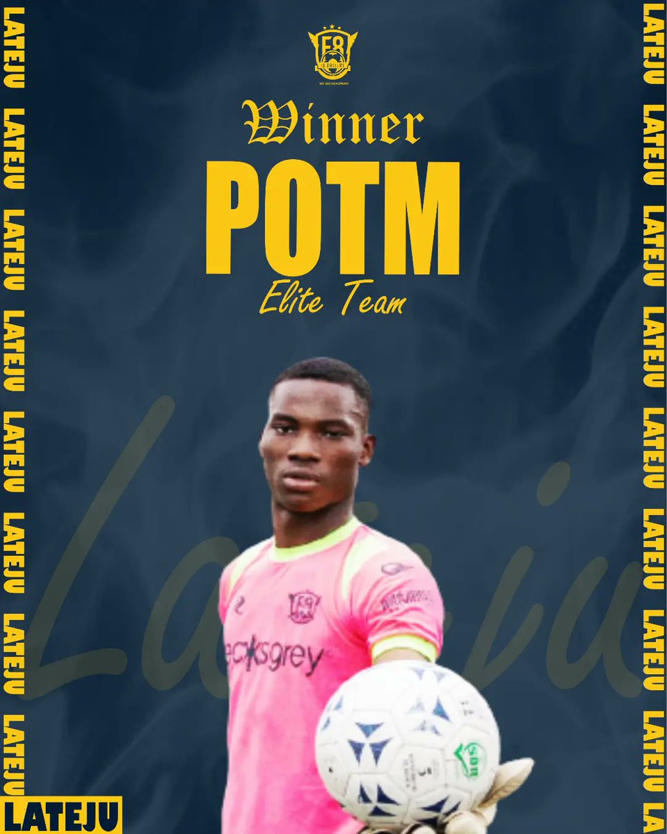 f8ballersafrica's tweet photo. Celebrate all winners of #October POTM
👑 HENDRICKS LATEJU for #EliteTeam
👑 JOEL JOHNSON for #PrimeTeam
👑 DERICK EYAMBA for #PremiumTeam
👑 GABRIEL AKINYEMI for #PromiseTeam
👑 ISAAC OLONIYO for #PremierTeam
👑 SULTAN OLOWODOLA for #PreciousTeam
WE ARE CHAMPIONS 🏆⚽💛 https://t.co/fGcHZLAU5y