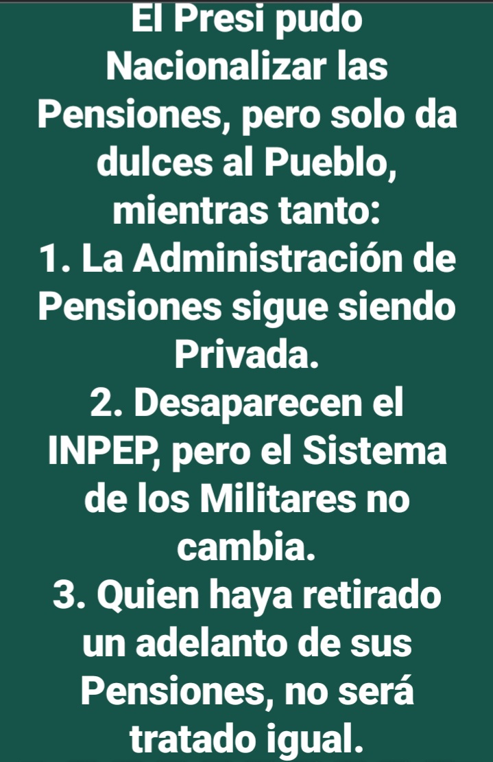 OscarGuzmanskr's tweet photo. Ante las promesas de la #ReformaDePensiones en #ElSalvador hay ilusión en muchas personas, pero hay que hacer algunas valoraciones:
🤔 La gran empresa privada seguirá administrando las Pensiones del Pueblo y desaparecen el #INPEP
El Presi dice una cosa y hace otra
#NoMásAFP https://t.co/70KIMpfwr1