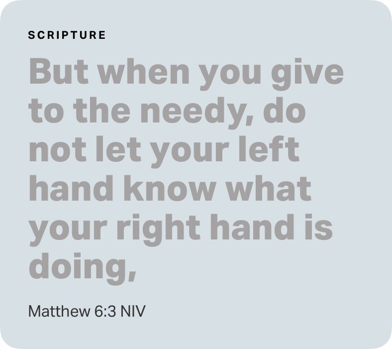 Matthew 6:3 NET bible.com/bible/107/mat.…