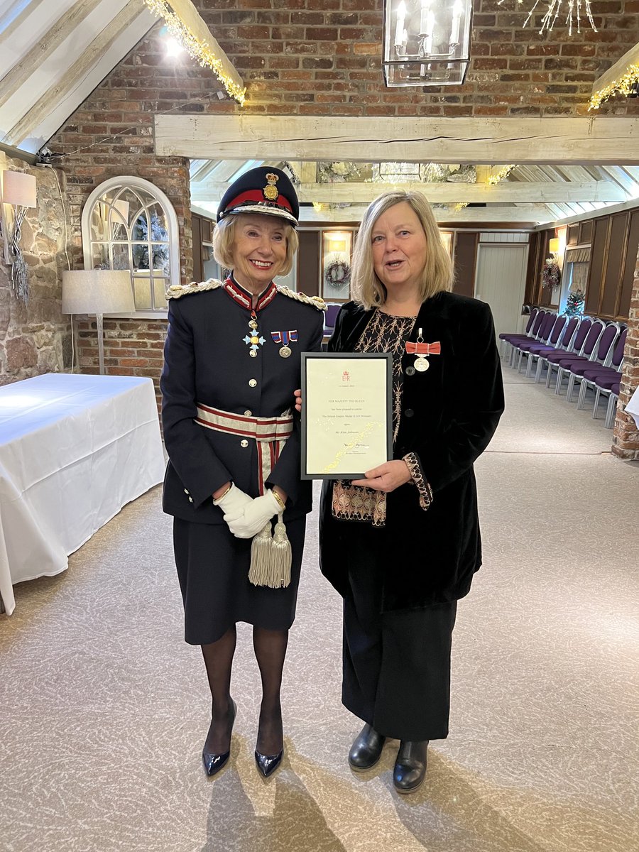 LightchainAIHC's tweet photo. Wonderful to present a British Empire Medal to Kim Johnson in recognition of her Services to the Arts Education and Young People. https://t.co/ReHY7TV1El