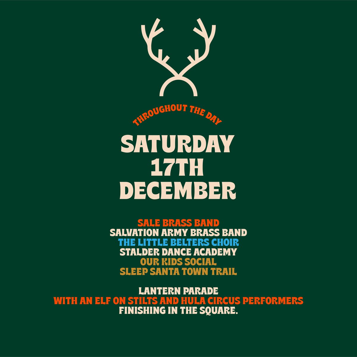 StanleySq_Sale's tweet photo. 📣 Mark your calendars 📣

Our FREE family Christmas event is on the 17th December

The day will include performances from:

🎄 Sale Brass Bad 
🎄 The Salvation Army Brass Band
🎄Little Belters
🎄Stalder Academy
🎄DJ Matt Doughty playing all those festive tunes

#SaleM33
#M33 https://t.co/08mmPGBmYv