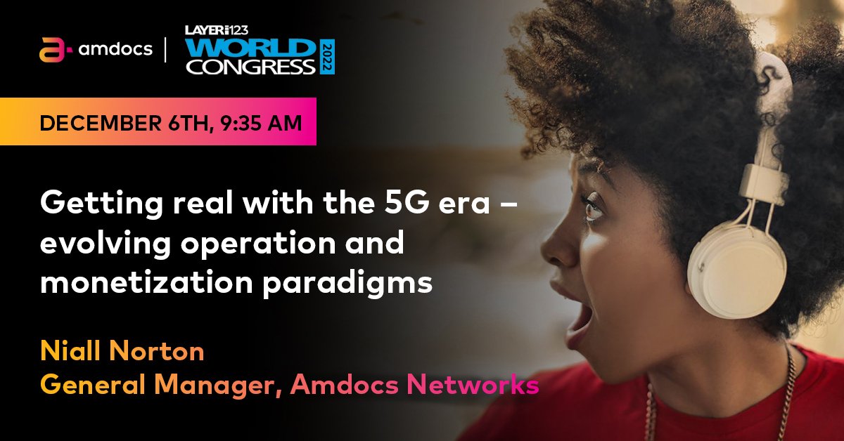 Amdocs's tweet photo. London is calling and we are excited!
We will be at @layer123live World Congress 2022 - what about you?
Make sure to join Niall Norton's keynote on Tuesday 6 December.
And meet us at Stand 20. Register here: https://t.co/0ZgsEcPh43
#MakeItAmazing #AmdocsNetworks
@AmdocsNetworks https://t.co/WOf00ylh6X