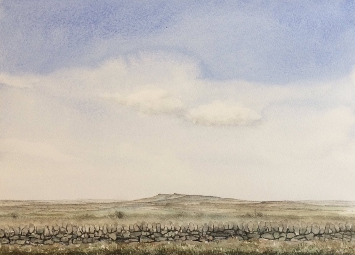 #HiggerTor in #Derbyshire #landscape #painting in #watercolour A3