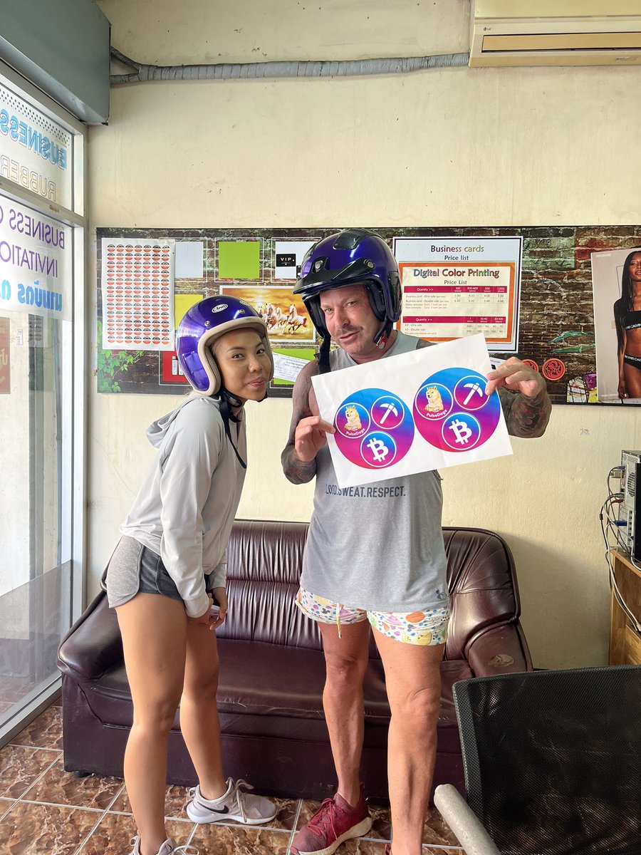 Thailand_PLS's tweet photo. Always , Always wear your crash helmet 🪖 when your out n about #Thailand #fun #PLSD #PLSB #ASIC ….. Thank you for these money printers 🖨️ at work !!!! $ASIC only 80cents - swap 1 #PLSD for 5 #ASIC mine #PLSB …. #satoshi https://t.co/h9mCg5m57N