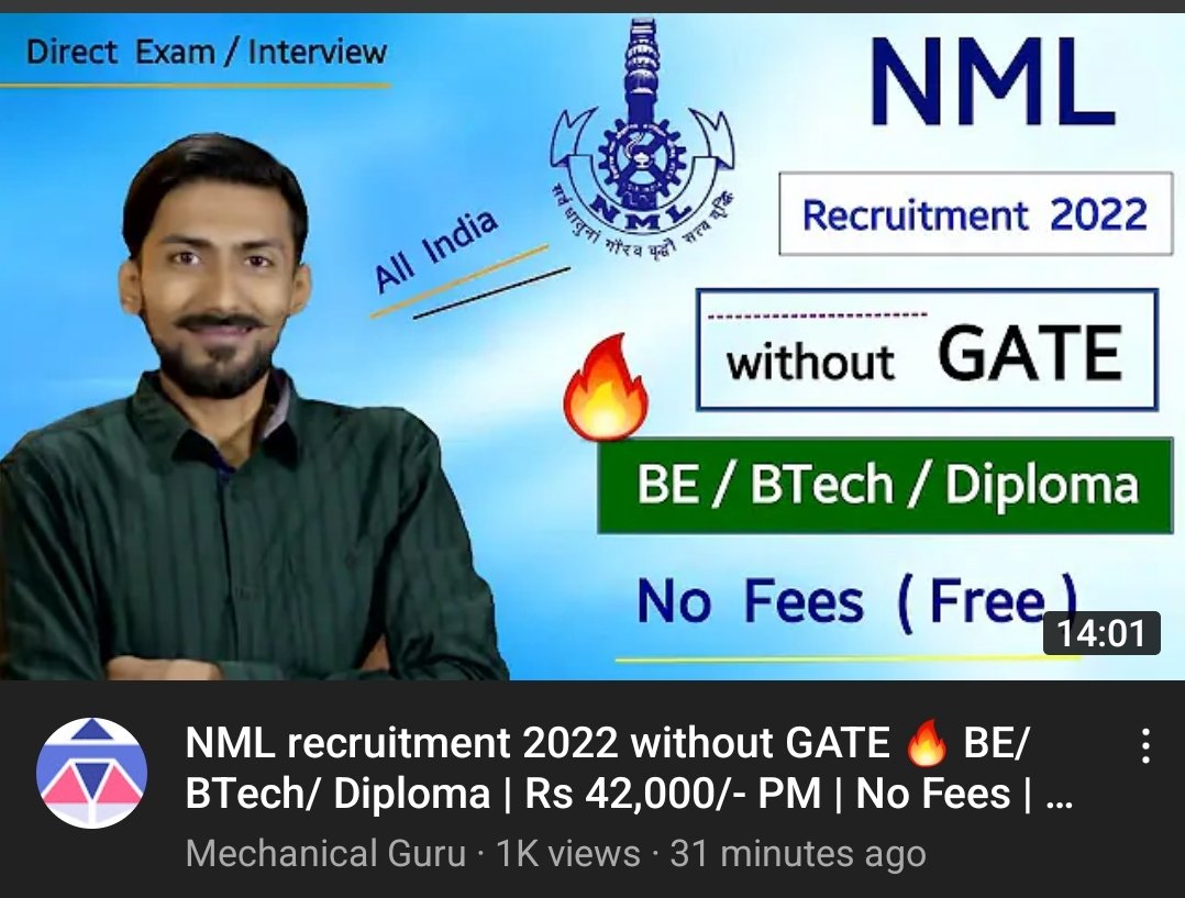 mechanical_guru's tweet photo. https://t.co/vD5PtImL6Y

#RELEASE_RRB_SSE_JE_2022  #Recruitment #vacancy #agelimit #jumla_mission_mode #Tilaklagake #mechanicalguru

Khub badiya career rhega appka agar appka yha selection as fresher ho jaata toh .. plz like and retweet and help me 😁 https://t.co/huxEelDnzs