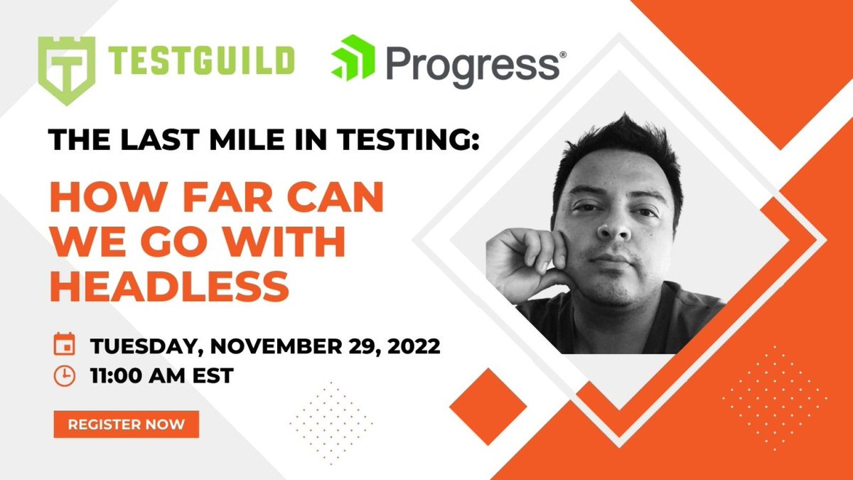 joecolantonio's tweet photo. With CI/CD, Agile is the new normal. But are we taking it far enough? 🤔 We're starting IN A FEW HOURS! Join @RamiroMilan to learn how to bring automated UI testing into your CI/CD pipeline. 👉https://t.co/AWBByZoysB #headlesstesting #continuoustesting #teststudio @ProgressSW https://t.co/b2ntFcQMkv