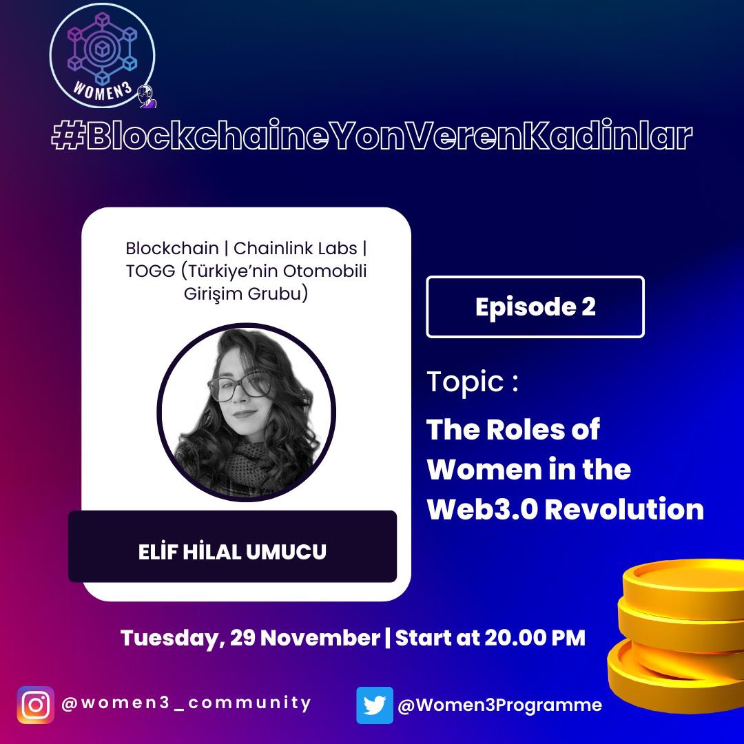 #BlockchaineYonVerenKadinlar Serimize <a href="/elifhilalumucu/">Elif Hilal Kara</a> ile devam ediyoruz. Web3.0 ve Blokzincir alanında herkese ilham kaynağı olan serimiz için takipte kalın 💫