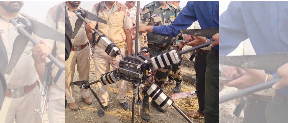 vanilacupcake2's tweet photo. #AlertMahilaPrahari ने भारत-पाक सीमा तरनतारन, पंजाब में #PakDroneShotDown पर पेशेवर दक्षता दिखाई। लेडी कॉन्स्टेबल ने एक ड्रोन को भारतीय क्षेत्र में प्रवेश करते हुए देखा और एक पैकेट से बंधे चीनी निर्मित ड्रोन को मार गिराया। #AlertBSF ने
#TwoDronesDowned
. https://t.co/SAayW3zP5f