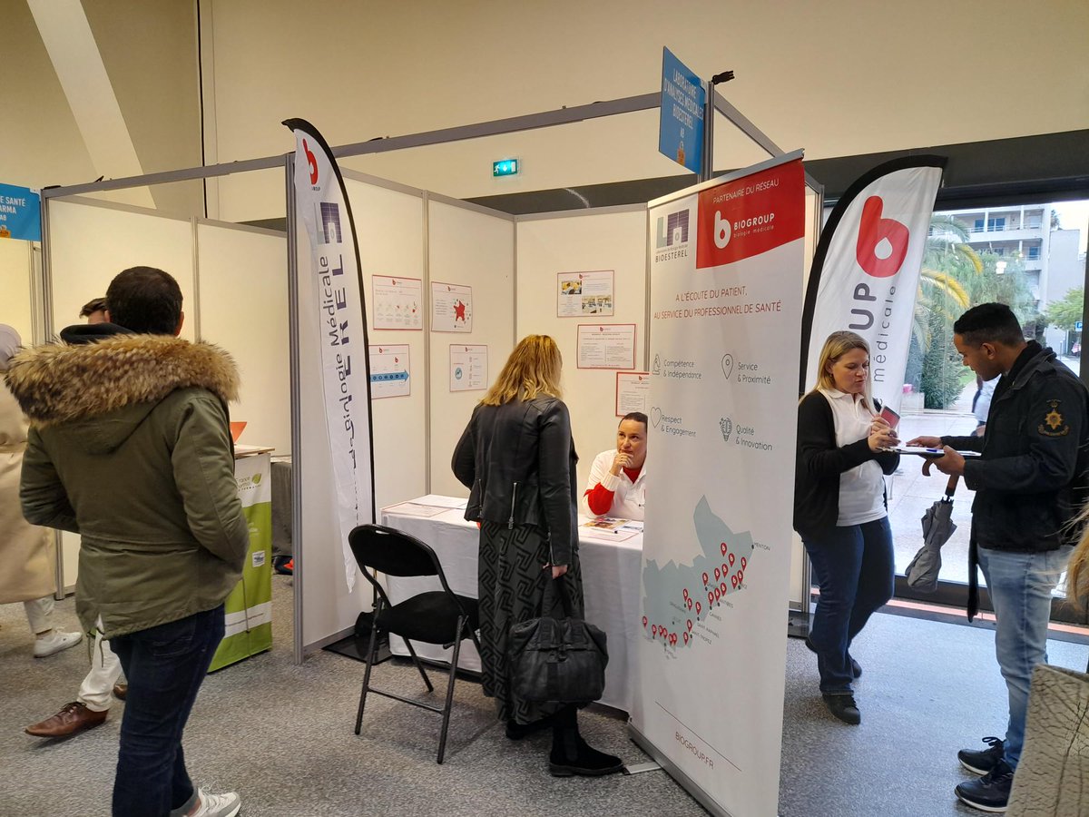 Salon de l’#emploi de la #formation et des #entreprises à <a href="/MANDELIECONGRES/">MANDELIEU CONGRES</a> : "En 3h, nous avons vu une trentaine de candidats intéressants. Nous participons aussi pour la visibilité, c'est le + grand salon du département" Julia Menuet <a href="/Biogroup_Labo/">BIOGROUP</a> <a href="/CACPLOfficiel/">Agglo Cannes Lérins</a> #AvecPôleEmploi