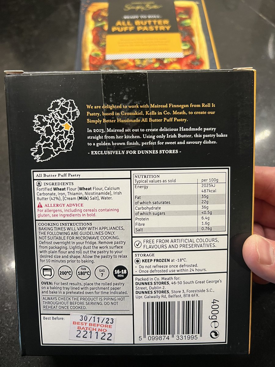 Delicious all butter puff pastry made in Ireland by <a href="/RollitpMairead/">Mairead Finnegan</a> for <a href="/SimplyBetterDS/">Simply Better at Dunnes Stores</a> 😋😋