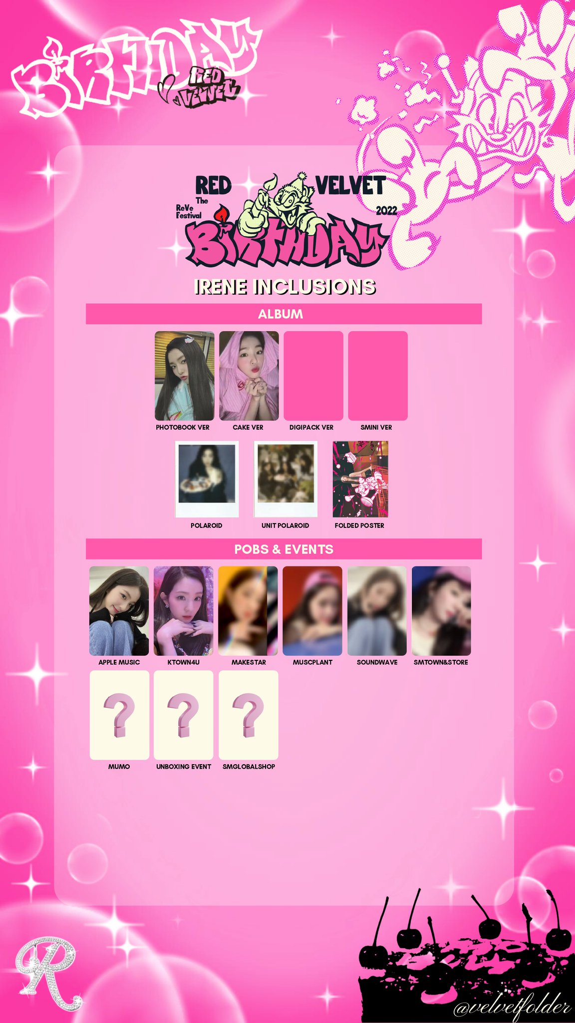 𝓋𝒻 on Twitter "red velvet individual member BIRTHDAY photocard