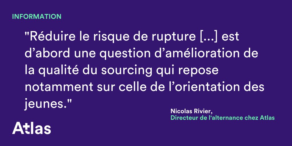 ℹ️  30% des ruptures de contrat en apprentissage se font dans les 3 premiers mois. Comment agir efficacement pour réduire ce pourcentage ? 📉
➡️ Découvrez, des chiffres clés 🔑 et des solutions avec Nicolas Rivier et Jean-Claude Bellanger, DG du cabinet Indicom Conseils ⬇️