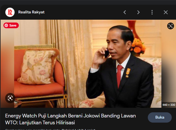 Leonita_Lestari's tweet photo. JOKOWI : "LAWAN (BANDING) KEKALAHAN GUGATAN WTO!!"
.
.
.

Persetujuan Paris 2015 atau The Paris Agreement atau Accord de Paris, secara tak sengaja telah membuat nikel menjadi sangat central. Luar biasanya, kita adalah si pemilik. https://t.co/cKsd1sYBcL