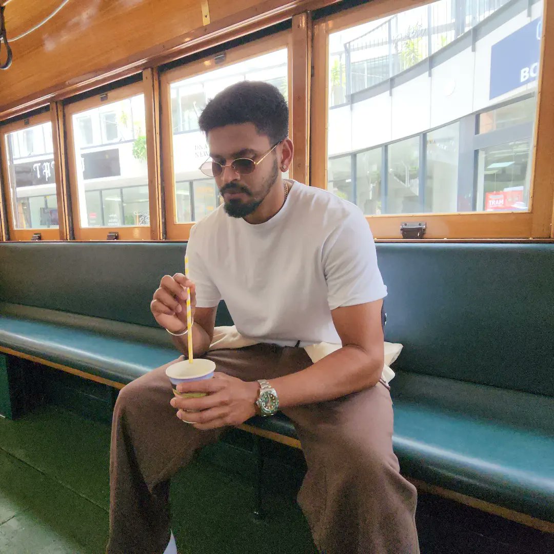 BCCI's tweet photo. Mumbai boys Shreyas Iyer &amp; Shardul Thakur on a tram 🚊 in Christchurch 😎

You wouldn't want to miss this one 👌

Coming soon 🔜 on https://t.co/Z3MPyeL1t7

#TeamIndia | #NZvIND https://t.co/uBNzpisfHR