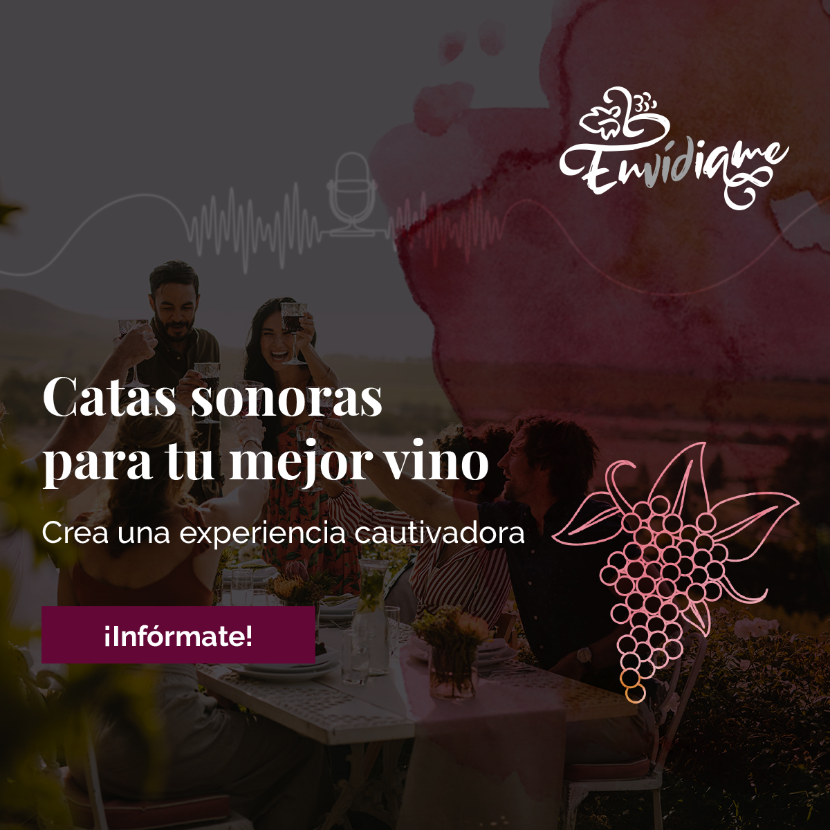 EnvidiameEs's tweet photo. 🍷¡Tus clientes amarán tu #vino! 🎧Creamos CATAS VIRTUALES para tu marca. ¡Infórmate! 👇👇👇
https://t.co/yaAQMGNCyR
#CatasVirtuales #CatasSonoras #Marketing #Marketingdevino #ArtesaníaSonora https://t.co/Pc54DLTStr