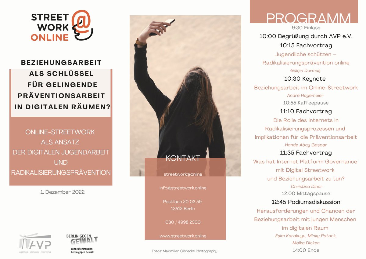 streetwork_On's tweet photo. In zwei Tagen ist es soweit! Unser Fachtag wird anstehen🤩
Hier ist ein Blick in das bevorstehende Programm🙂
Haben wir euer Interesse geweckt?
Die Anmeldung ist noch offen!
Ihr könnt einfach eine E-Mail schreiben: info@streetwork.online
#jugendarbeit #socialmedia #hybrid #berlin https://t.co/B2wlDrER1e