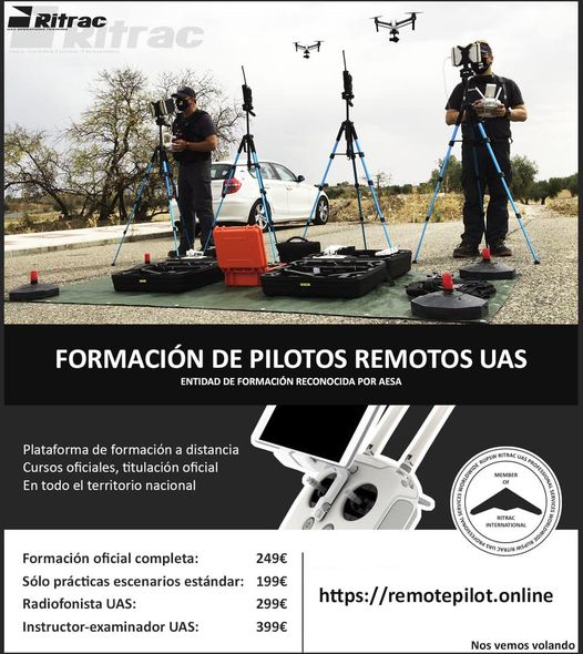 RitracAnd's tweet photo. Ya tenemos preparada nuestra formación para el mes de diciembre.

Si te interesa el mundo del dron y quieres formarte como piloto contacta con nosotros.

Filosofía un alumno, un instructor.
#UAS #drones #RPAS #formacion https://t.co/pW36XX4SeM