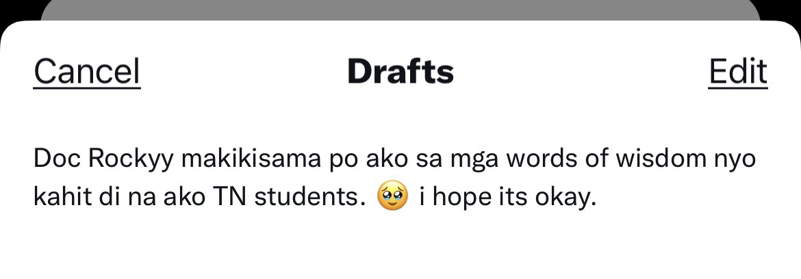 magingMDparin's tweet photo. Parang the world is listening to me. 😭 Was about to comment sa mga twt ni Doc Rocky kasi  natatamaan si meh. But pinag draft ko nalang kasi nahihiya ako. Di na kasi ako nag TN ulit kasi may f2f didto sa place namin. But huhu salamat ko Doc Rocky 😭🥹💓 I’m listening to you po. https://t.co/tWzN7iHCwt