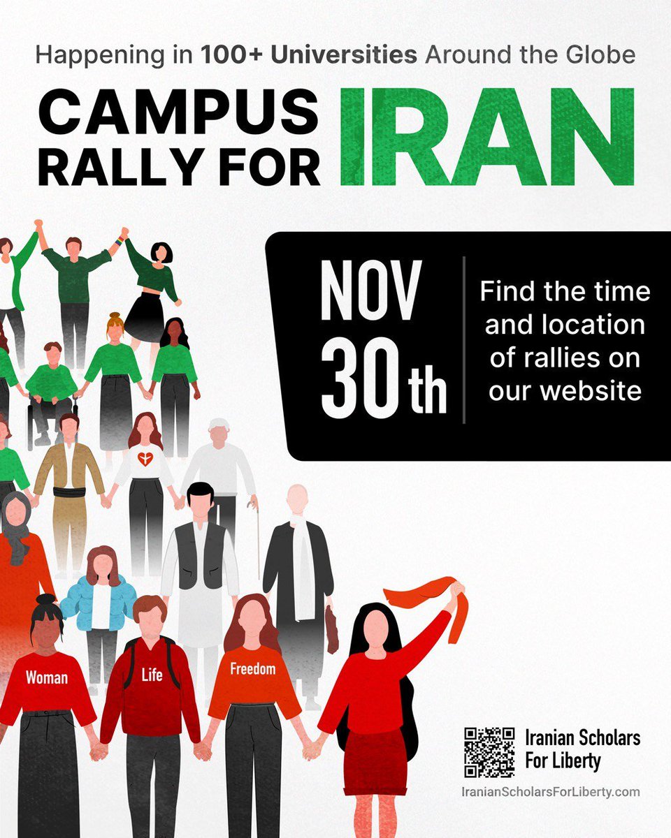 Solidarität mit iranischen Wissenschaftler*innen und Studierenden könnt ihr auf der 'Canpus Rally for #Iran' am 30.11. um 15:30 Uhr am SuperC der #RWTH zeigen. You can show solidarity with Iranian scientists and #students at the 'Canpus Rally for Iran' on Nov. 30 at the SuperC.