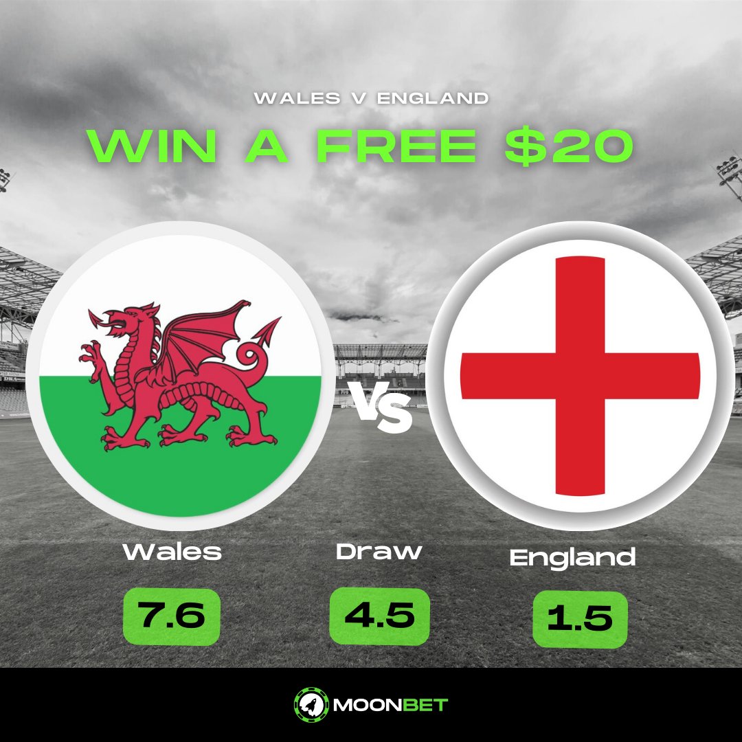 MOONBETofficial's tweet photo. 💸WIN A #FREE $20 AT #MOONBET

🏆How to #Win

1. Like &amp; RT
2. Comment with the correct score and username
3. Tag 2 friends

⚽️#englandvswales       

👉1 per user
👉Post before 8pm GMT+1

#FIFAWorldCup #Giveaway #Qatar2022 https://t.co/wfwLqNCQuz