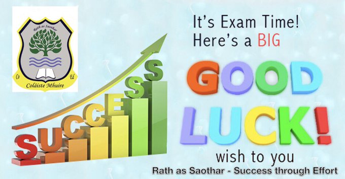colmhuirecoed's tweet photo. Wishing all @colmhuirecoed students the best of luck in their academic exams this week  #cmcoagobair #rathassaothar #assessment #academictracking #etbexcellenceineducation #TipperaryETB #etbethos #successthrougheffort @TipperaryETB https://t.co/BplLHuEOle