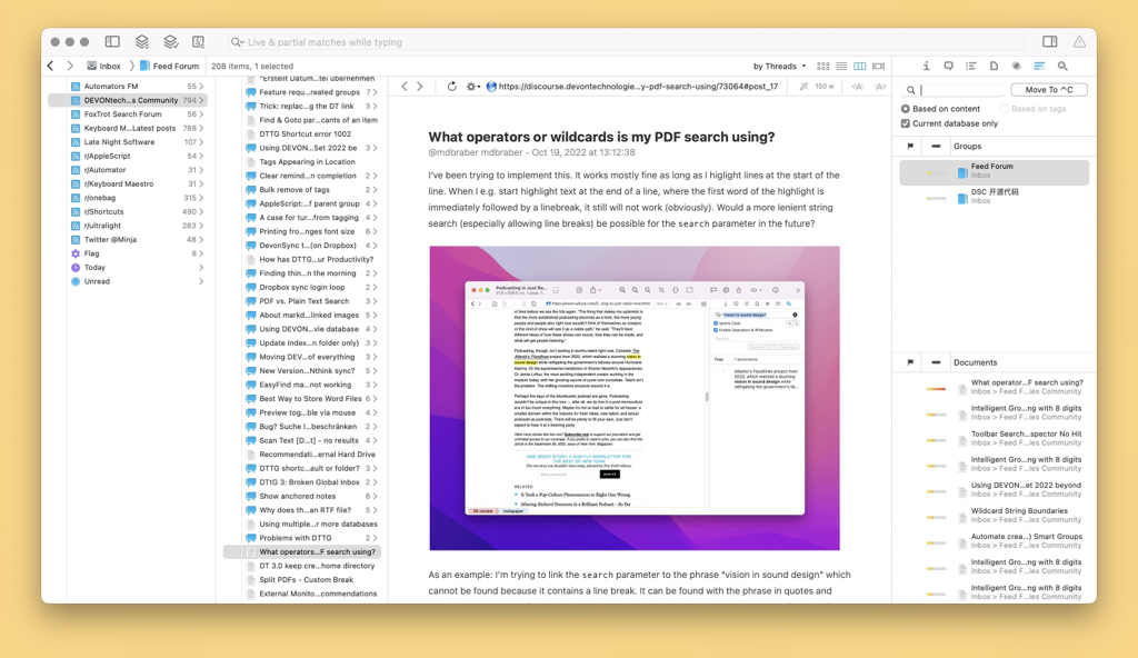 Minja_Rin's tweet image. 文章发布：《为什么，以及如何把 #DEVONthink  打造成终极 #RSS 阅读器》
想要最好的软件体验，就要自己控制硬件；期待最佳的 RSS 阅读体验，就要自己打造终极 RSS 阅读工具。
免费阅读 👉 utgd.net/article/9311
与我交流 👉 utgd.net/member-communi…
#UNTAG #UTGD