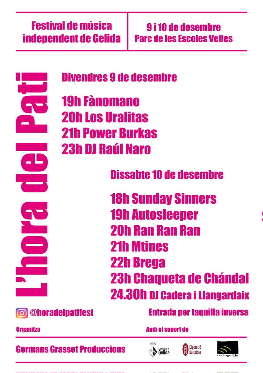 Sistomatiques's tweet photo. Feu el favor de prendre nota d'això, perquè el Festival és de categoria, però a més hi podreu veure FANÒMANO en acció. https://t.co/CUZANfnJSL