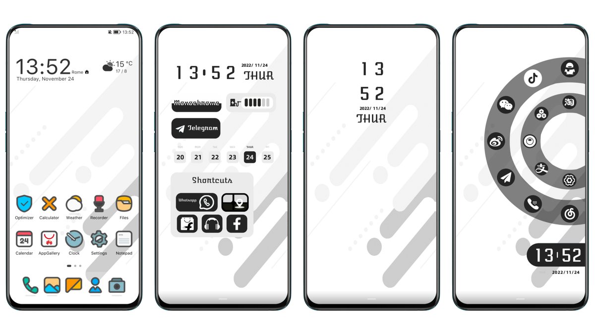 emuitheme's tweet photo. Monochrome Theme for Huawei EMUI, HarmonyOS and Honor MagicOS @emuitheme https://t.co/oaeCfazXgc https://t.co/3s4eO3lAtH