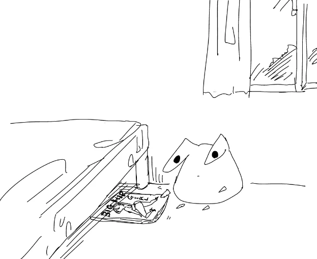 だぁりん中2時代、ピィ何か見つける(だぁりんは学校行ってる) 