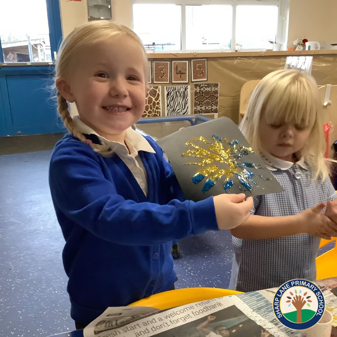 SharpLaneLeeds's tweet photo. In celebration of Bonfire Night, Nursery toasted marshmallows, made edible sparklers, danced to Katy Perry’s ‘Firework’ song and created some amazing firework pictures 🎆🎇
#CoolClassroom #FunThroughPlay #SharpLaneSchool https://t.co/NRQ061Jqb5
